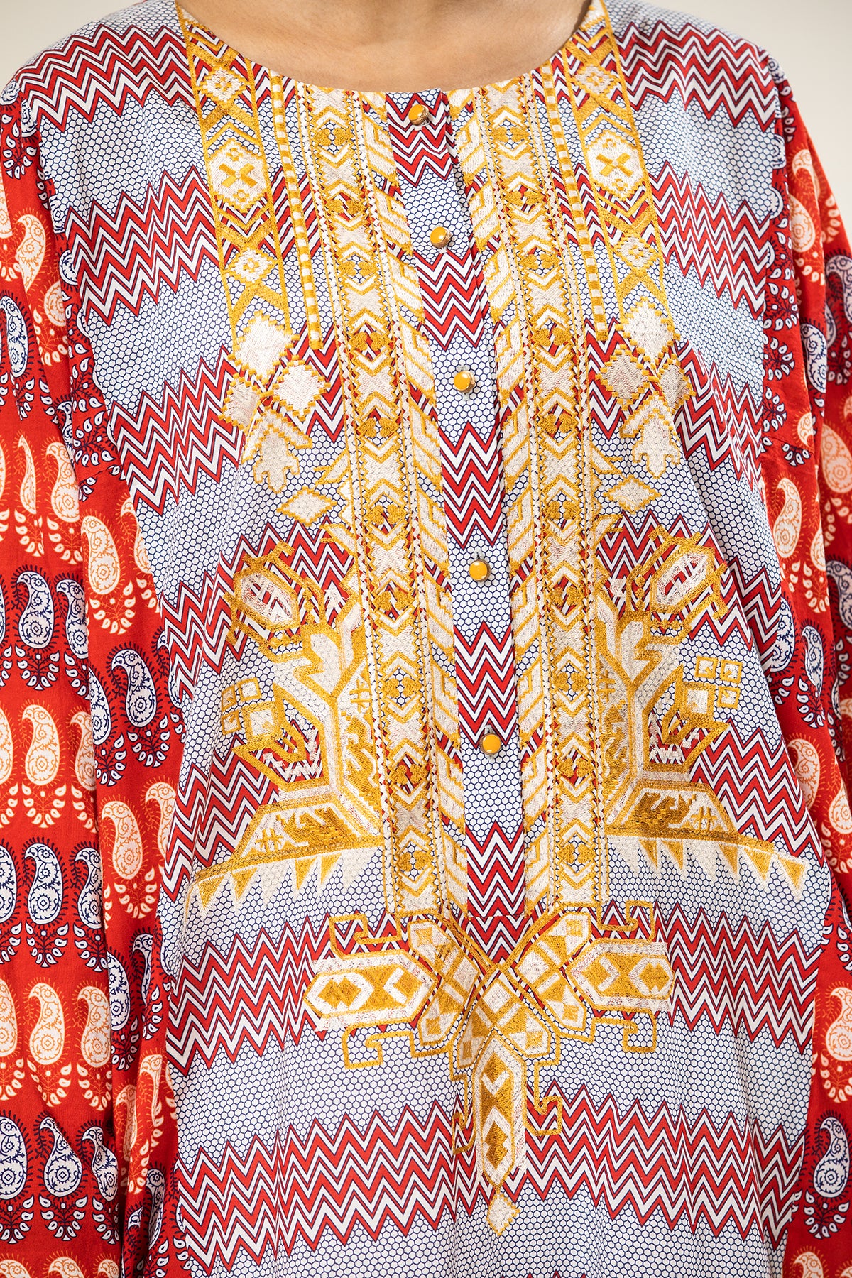 DS21-79 Embroidered Kurta Printed Lawn Fustaan