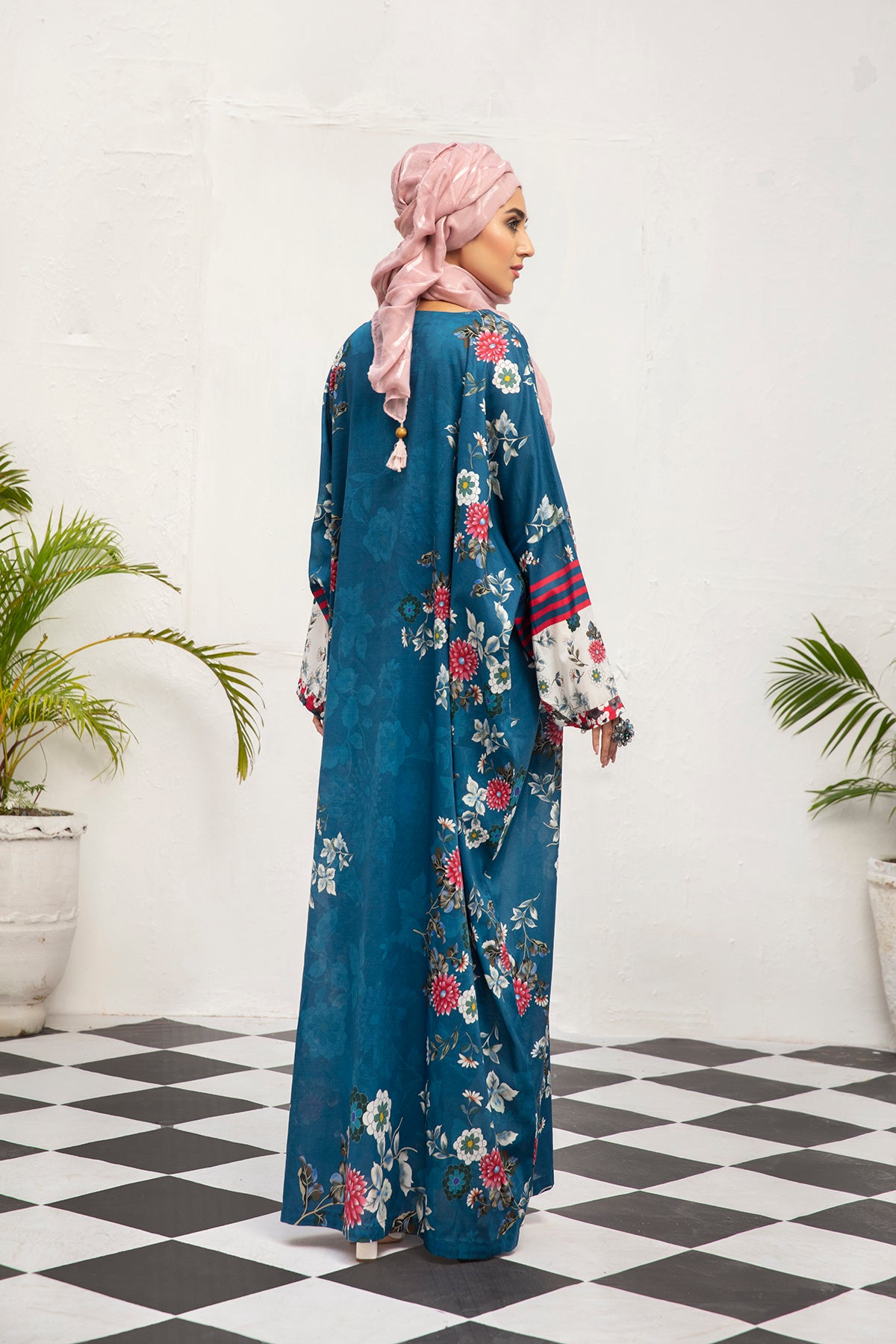 DS21-95-Digital Lawn Stitched Fustaan  1PC
