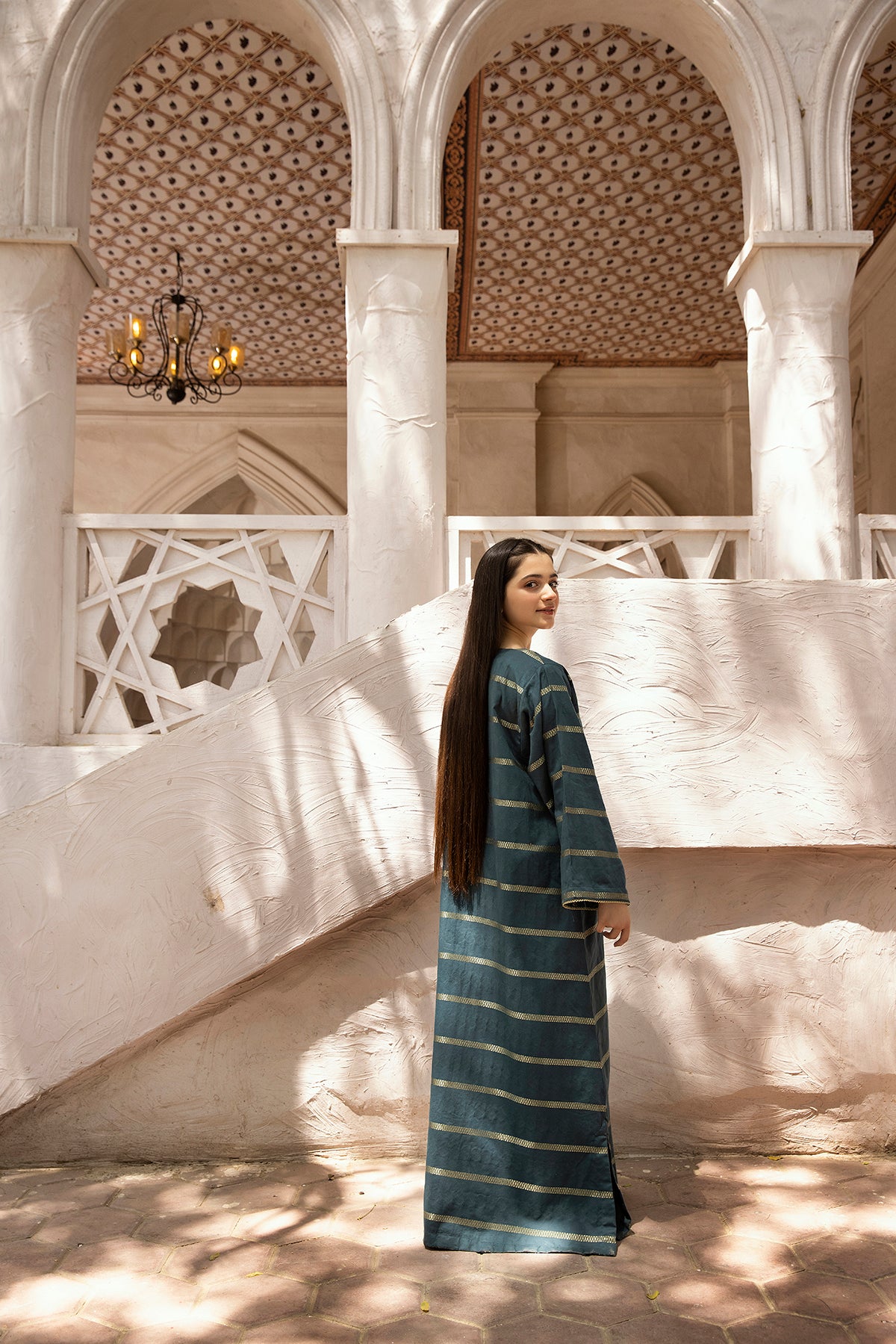 DS22-108- Round Neck Printed Fustaan 1PC