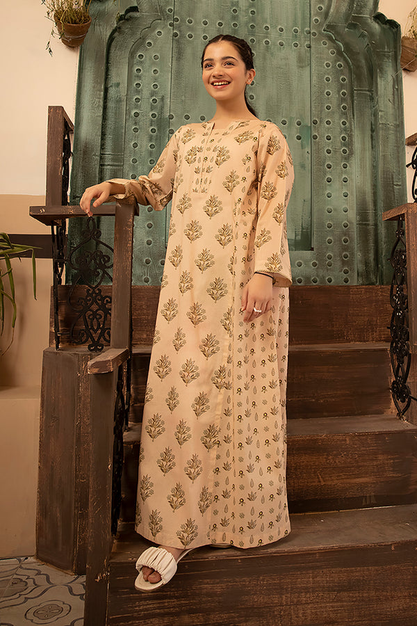 DS22-112-Printed Paneled Fustaan 1PC