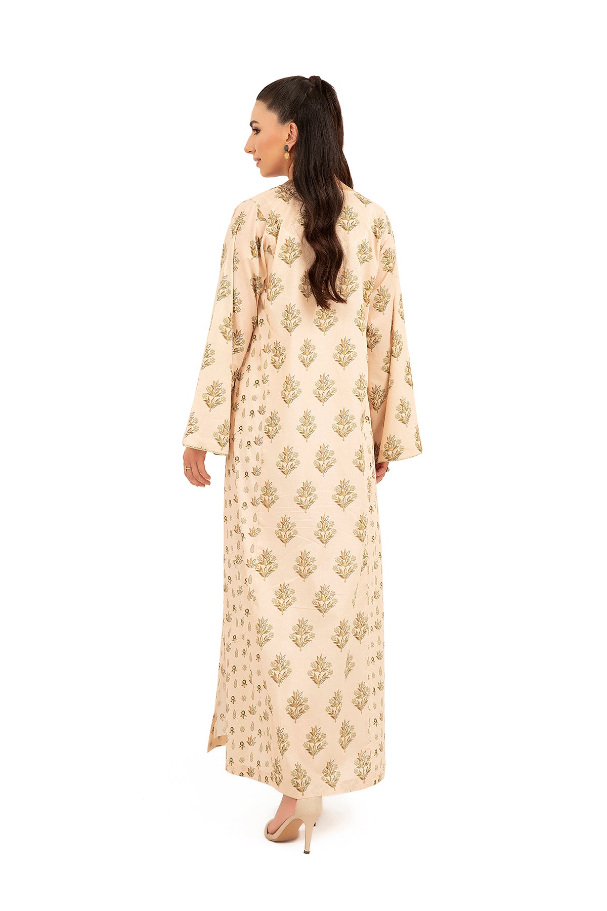 DS22-113-Printed Paneled Fustaan 1PC