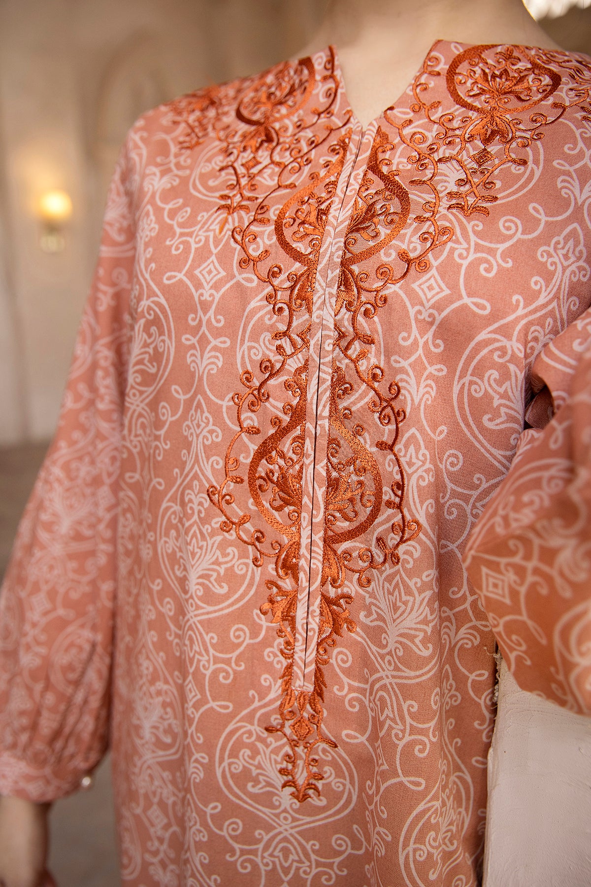 DS22-125-Printed Embroidered 1PC