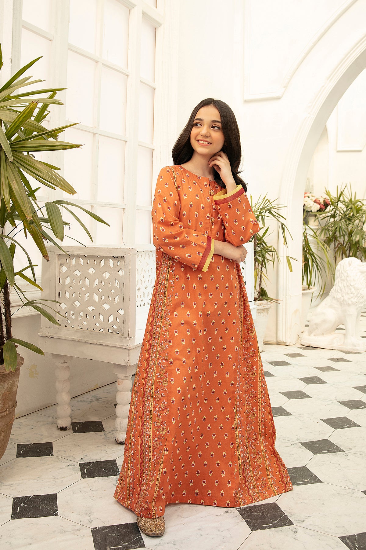 DS22-44-Printed Mix and Match Fustaan 1PC