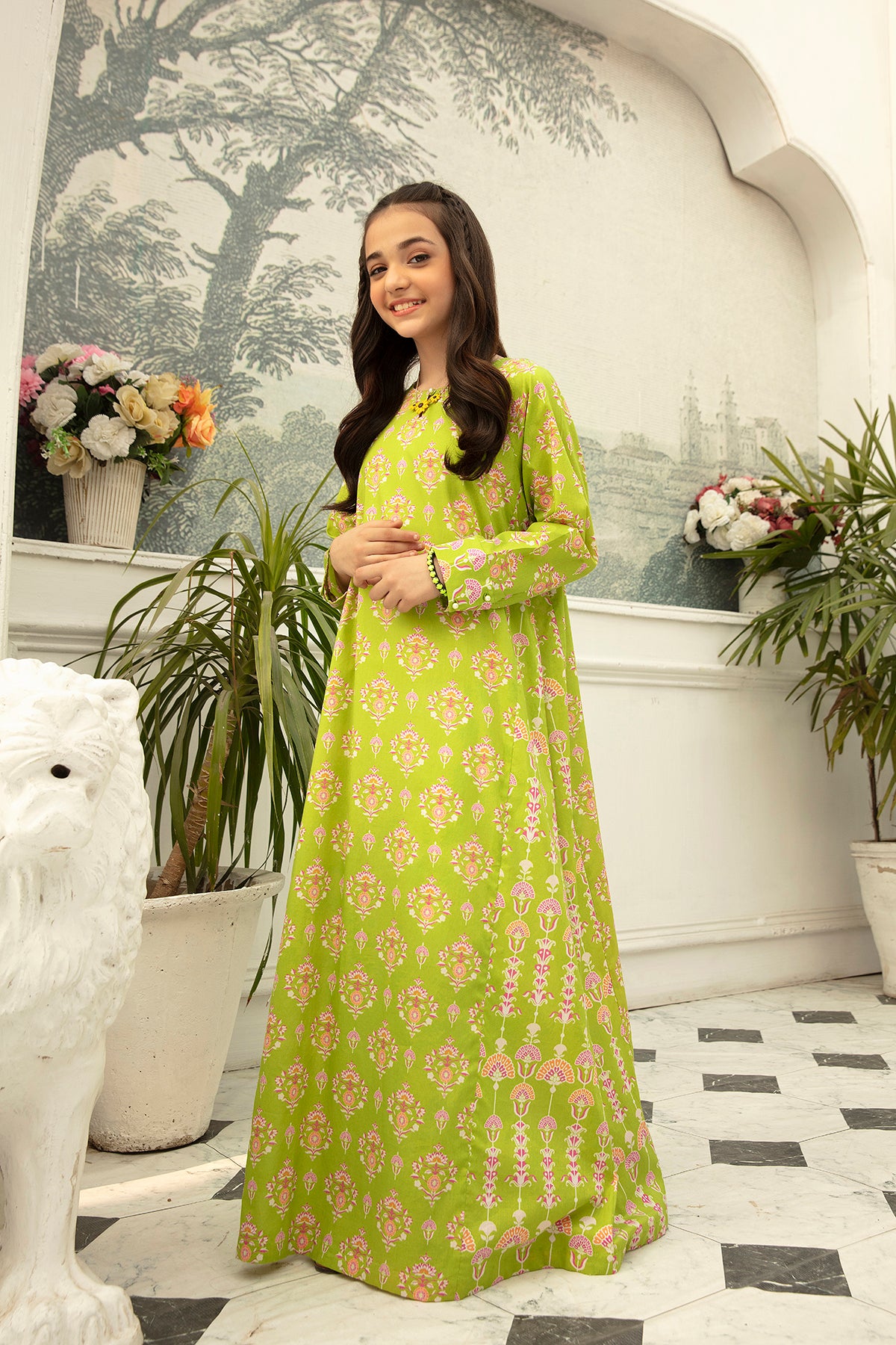 DS22-50-Printed Mix and Match Fustaan 1PC
