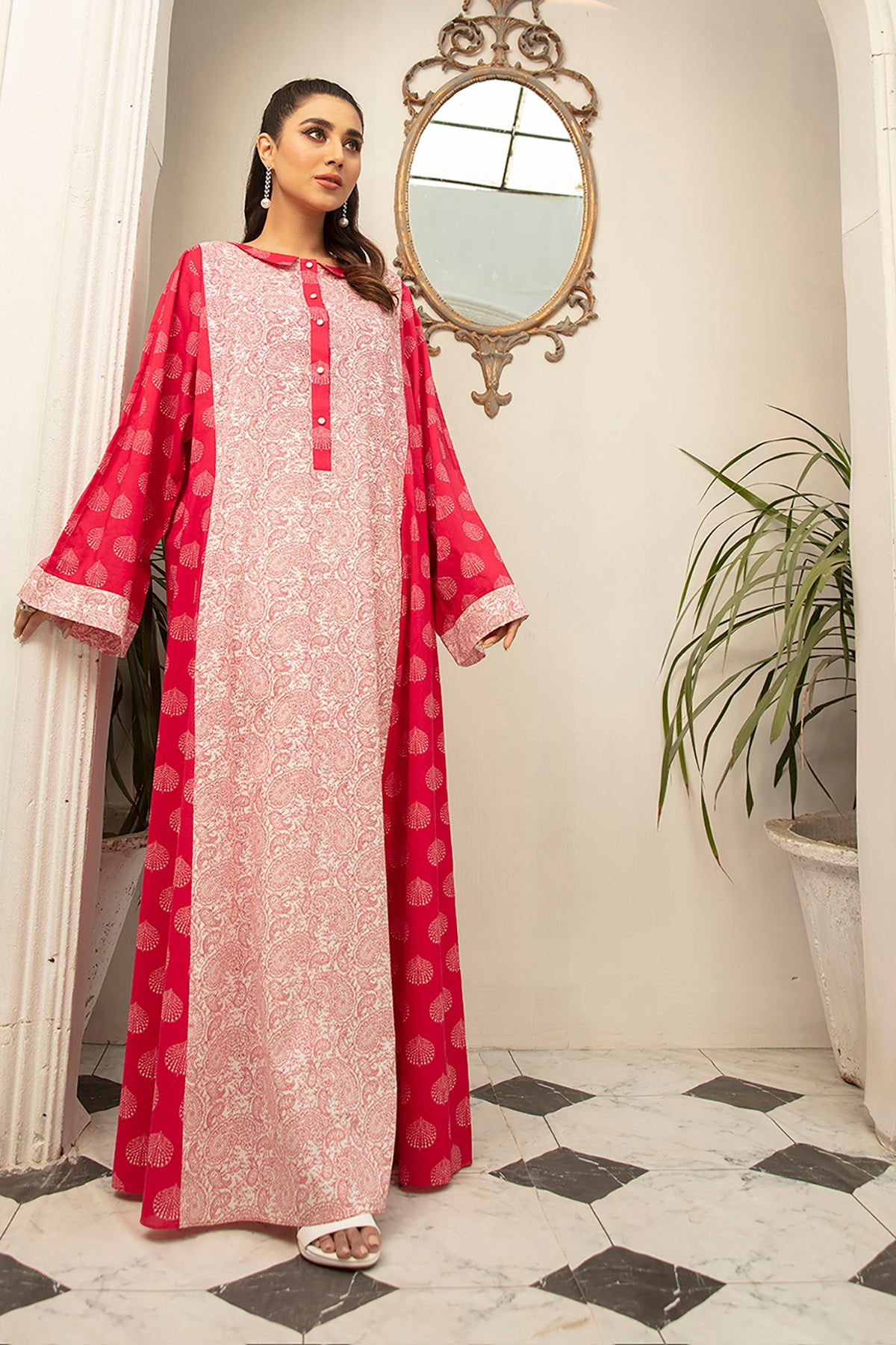 DS22-66-Printed Mix and Match Fustaan 1PC