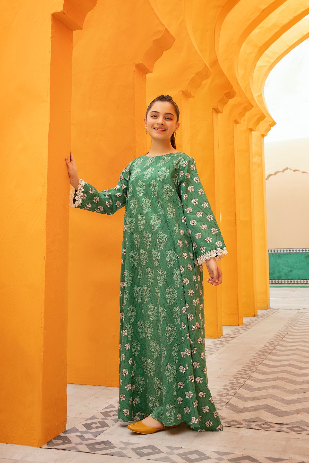 DS22-77- Printed Fustaan 1PC