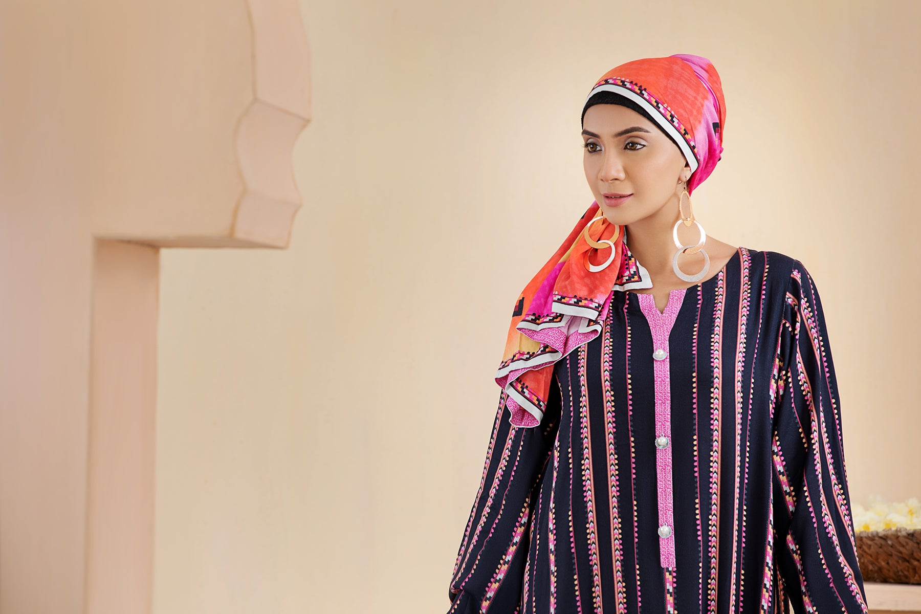 DSW20-06 Printed Stitched Fustaan  1PC