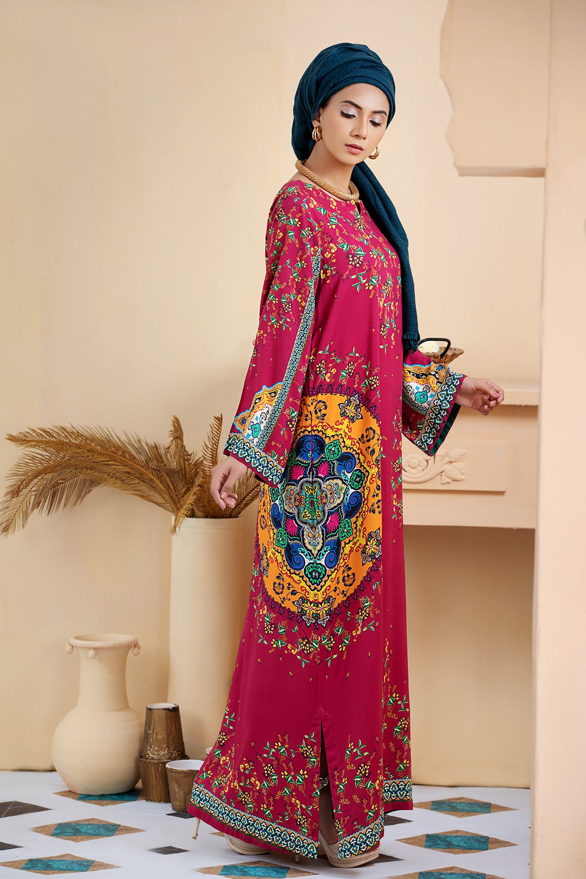 DSW20-07 Printed Stitched Fustaan  1PC