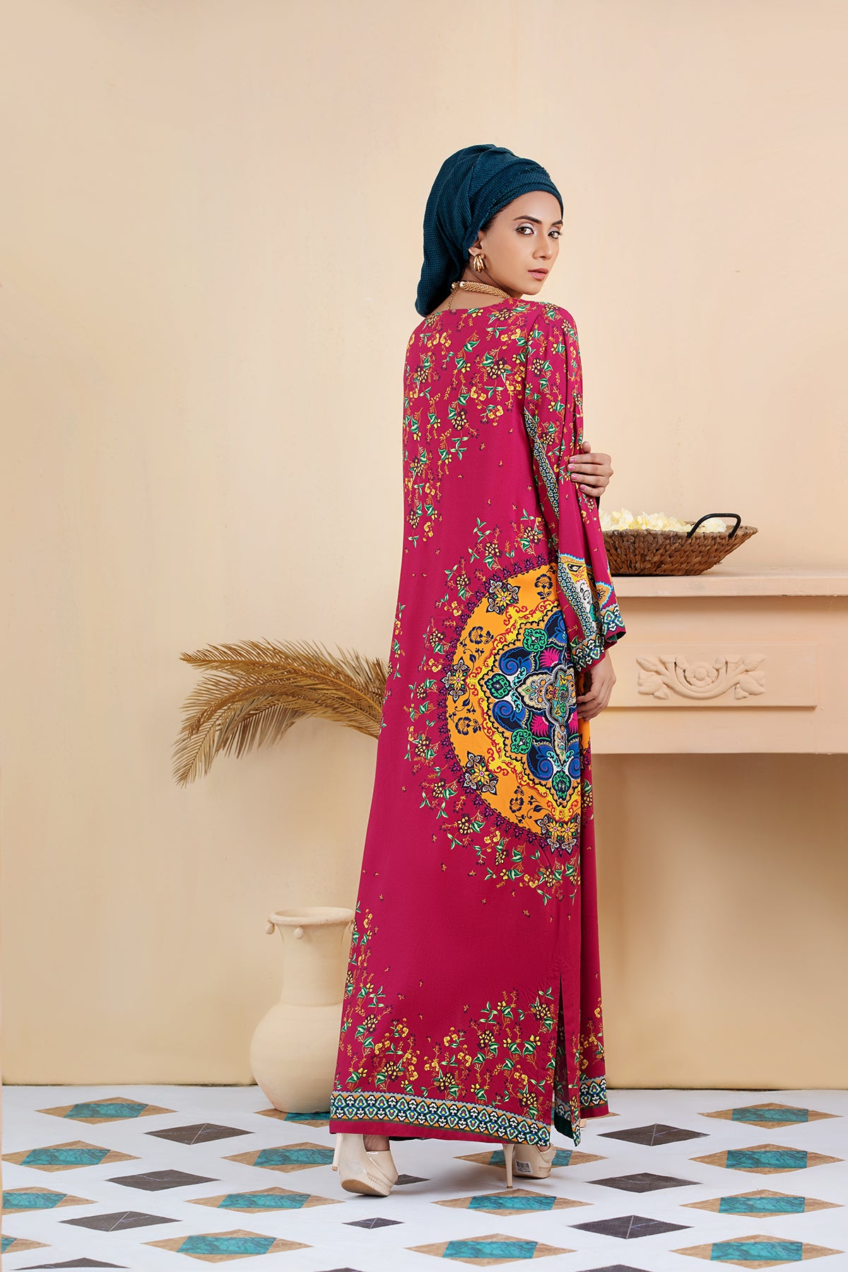 DSW20-07 Printed Stitched Fustaan  1PC