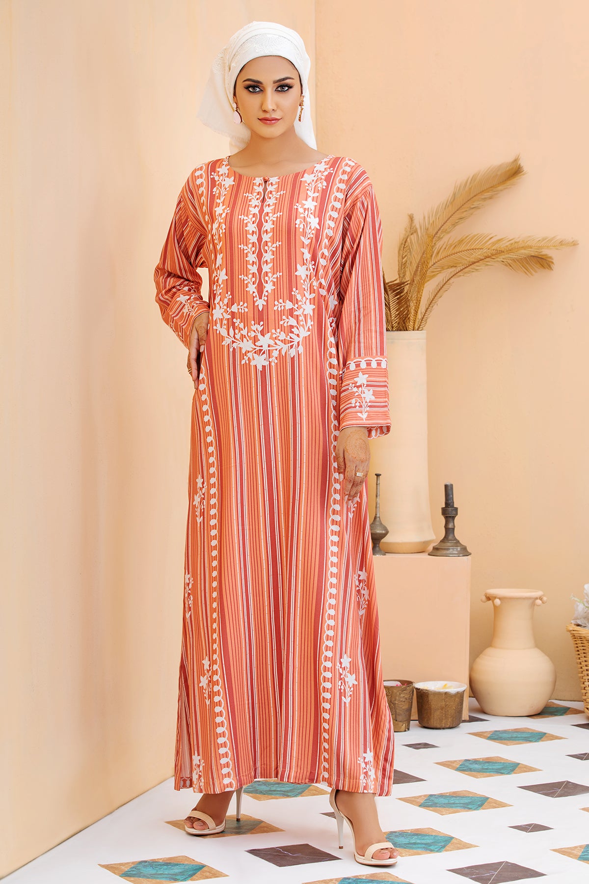 DSW20-11 Printed Stitched Fustaan  1PC