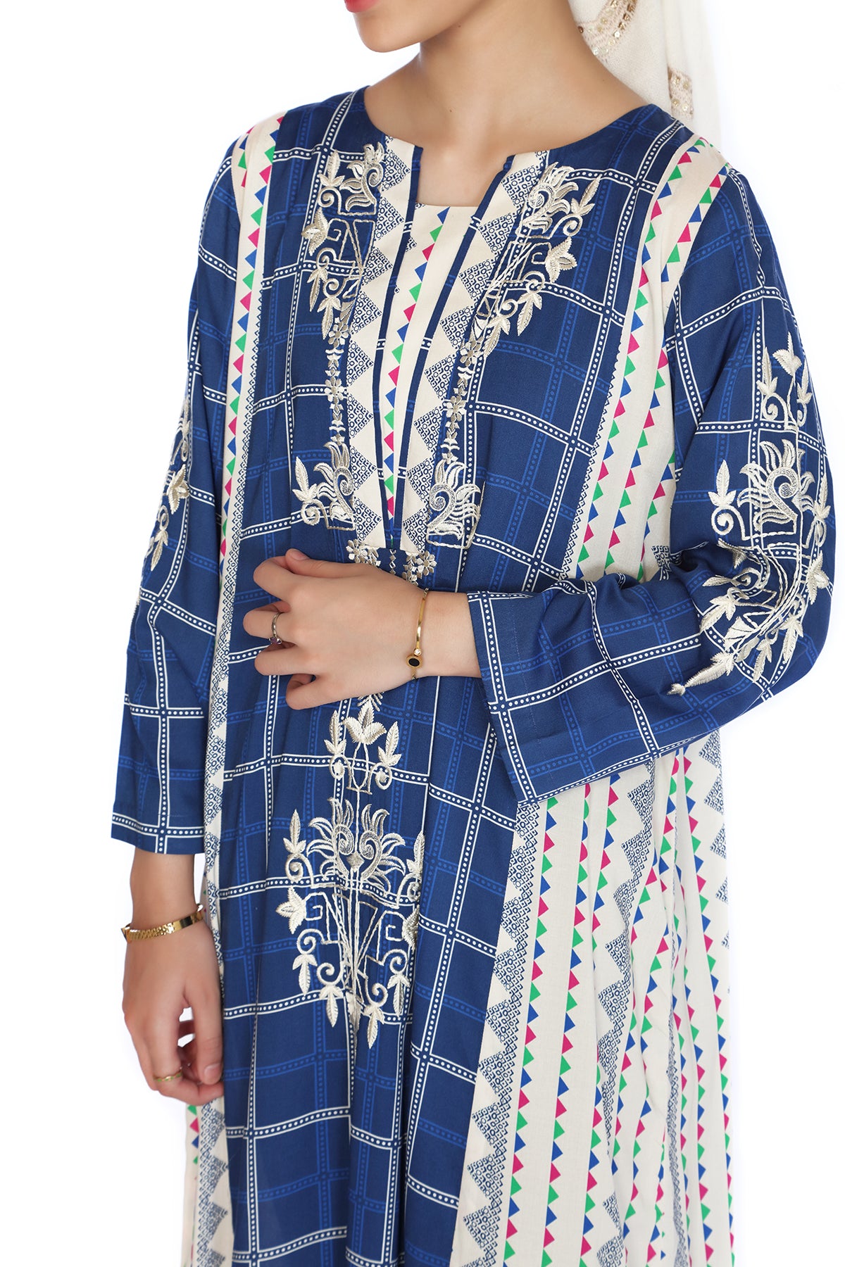 DSW21-17-Printed Embroidered 1PC