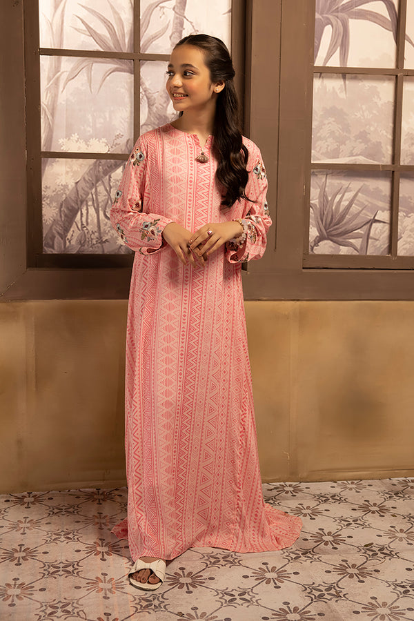 DSW22-30-Printed Embroidered Fustaan 1PC