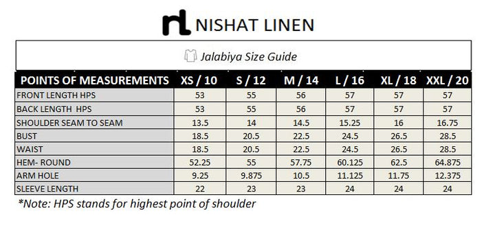 DW19-35 Black Printed Stitched Jalabiya – 1PC - Nishat Linen UAE