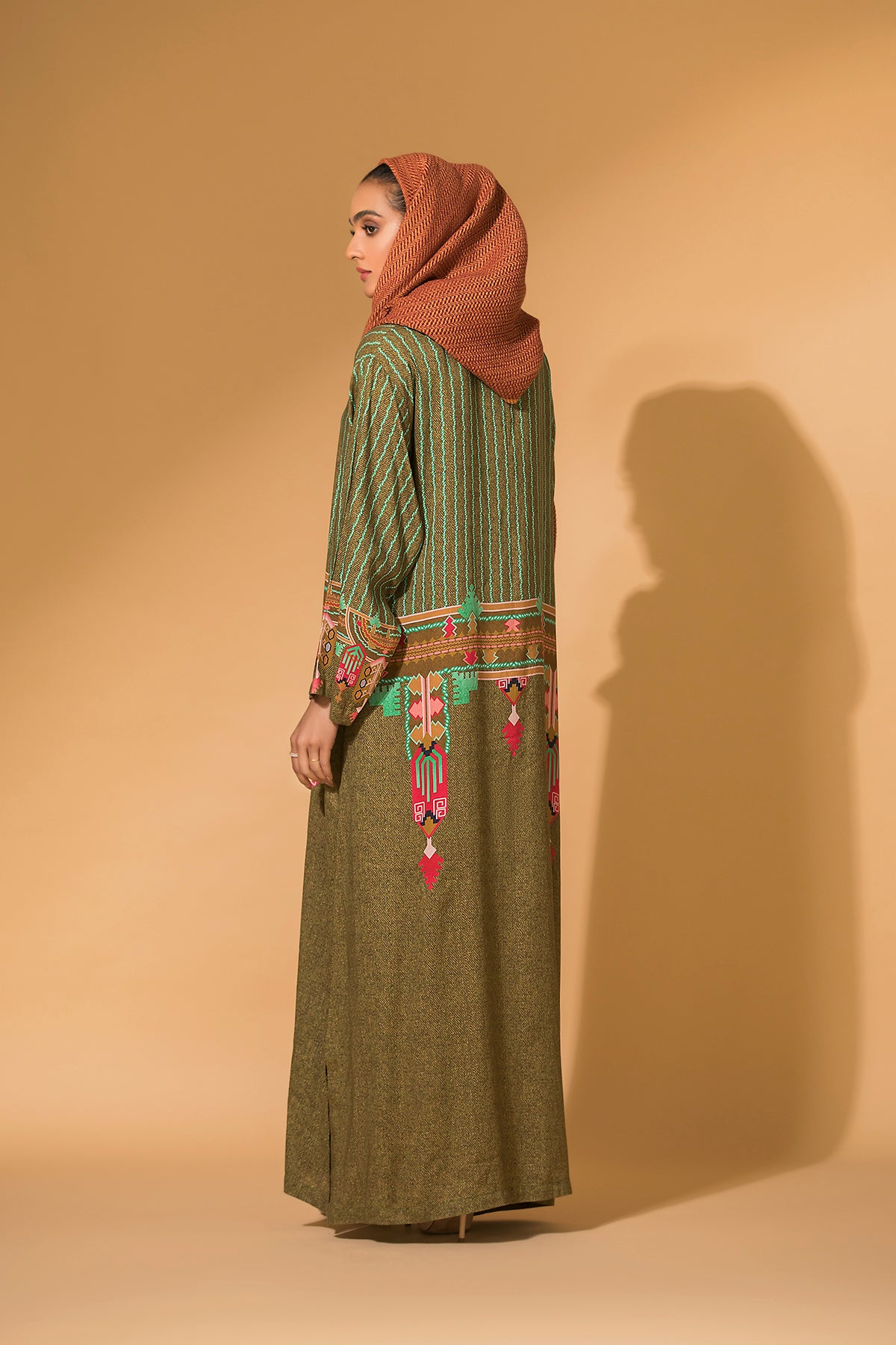 DW20-22 Digital Printed  Stitched Fustaan with Mask  1PC