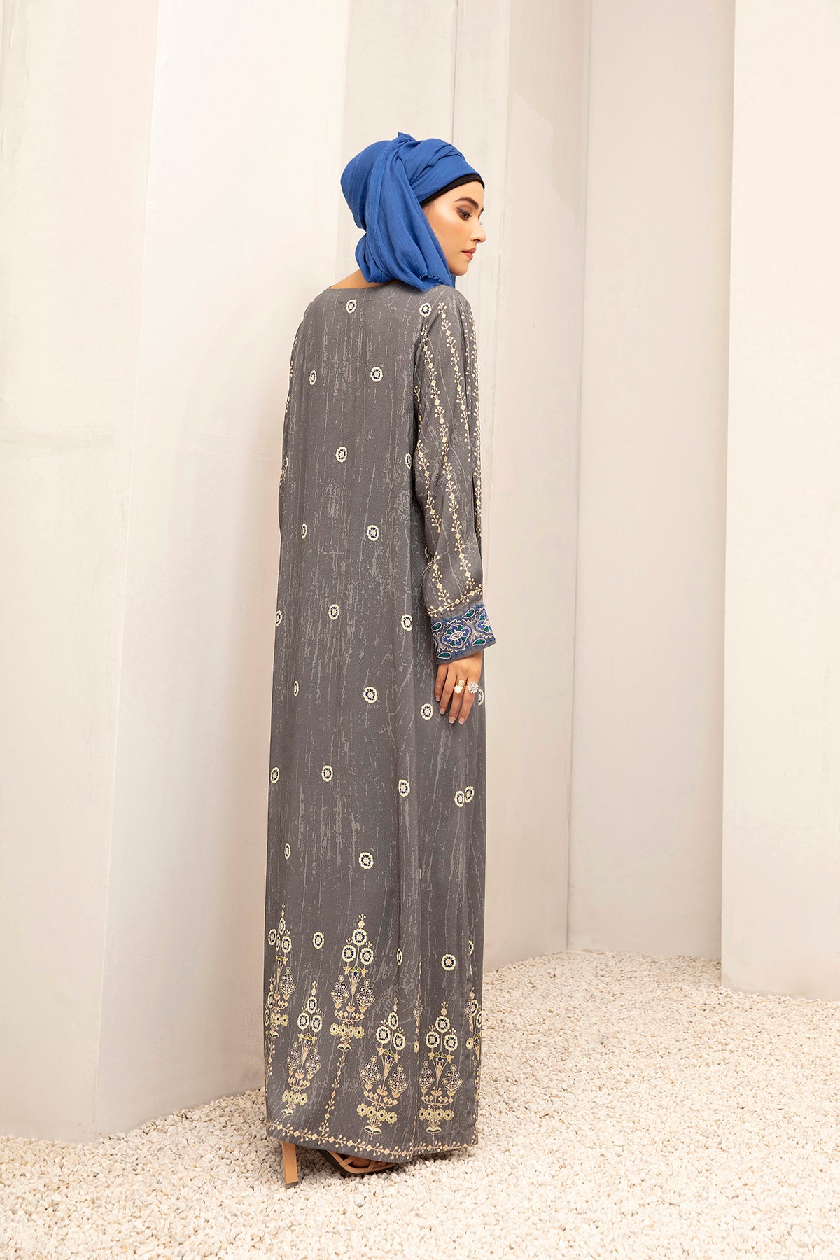 DW20-64 Digital Printed Linen Stitched Fustaan with Mask  1PC