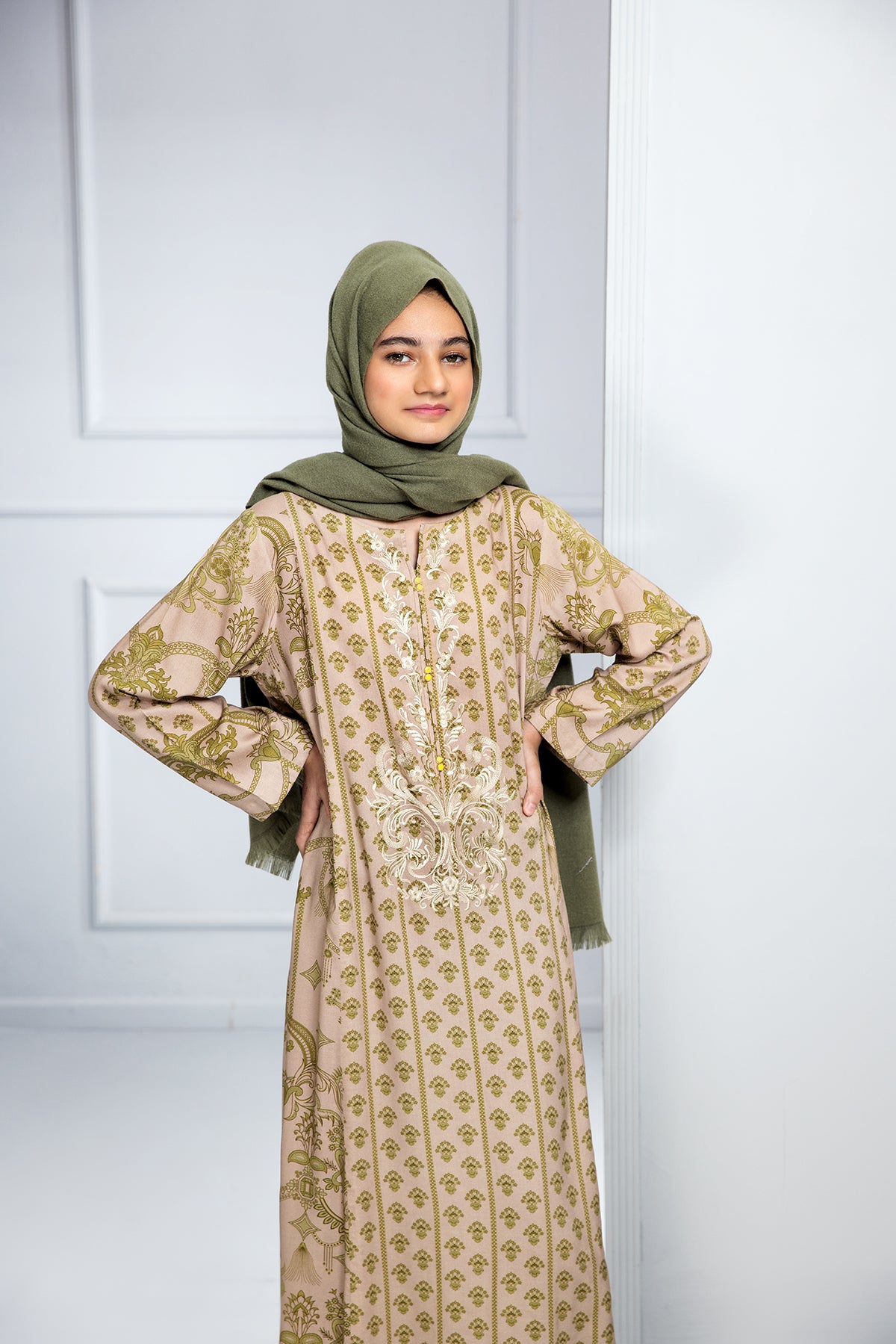 DW21-19-Printed Embroidered 1PC