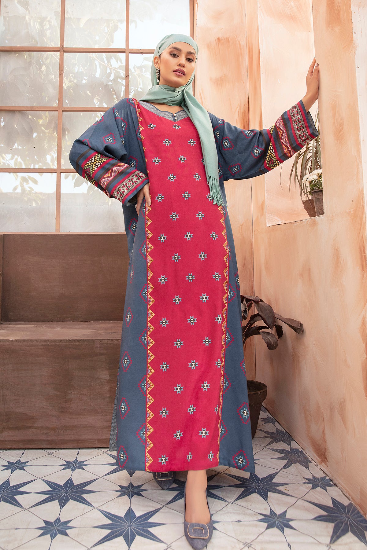 DW21-28-Printed Embroidered 1PC