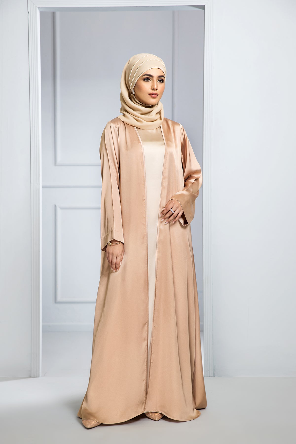 DW21-32-Basic Long Gown 2PC