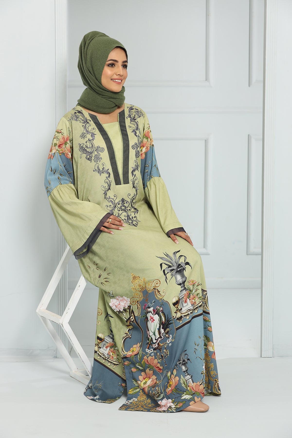 DW21-34-Printed Embroidered 1PC