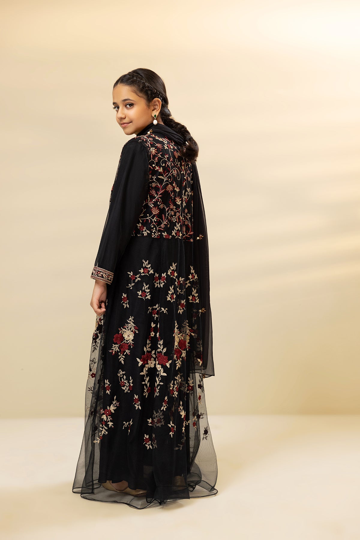 DW22-22-Embroidered Flared Fustaan 2PC