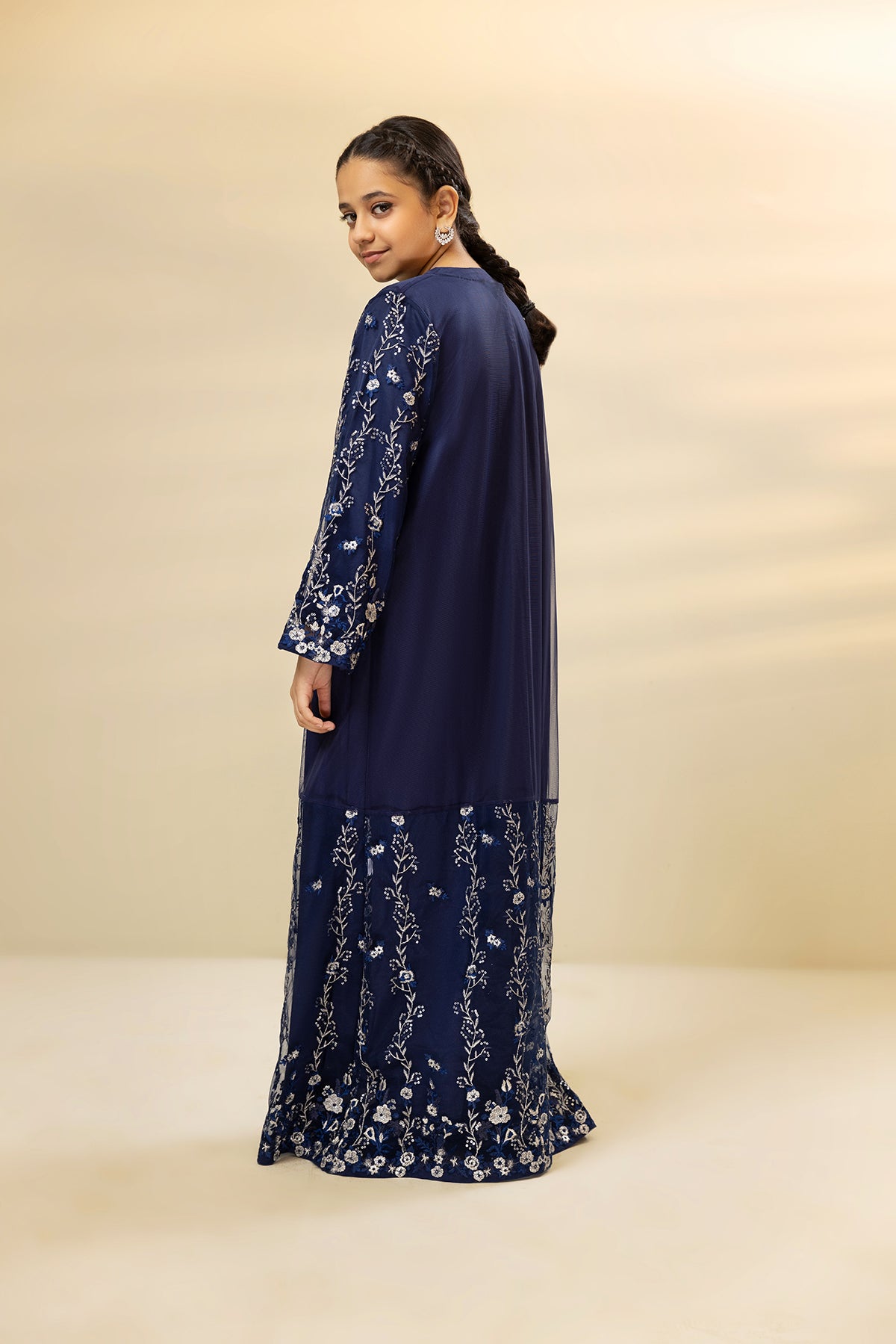 DW22-24-Embroidered Gown Fustaan 2PC