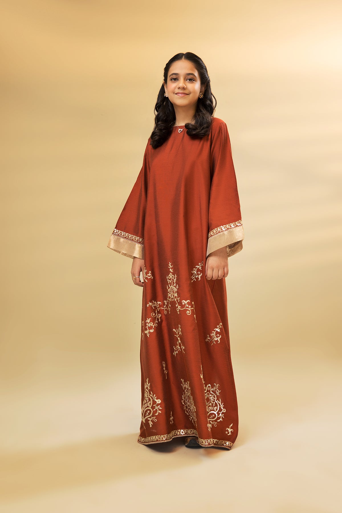 DW22-49-Central Paneled Embroidered Fustaan 1PC