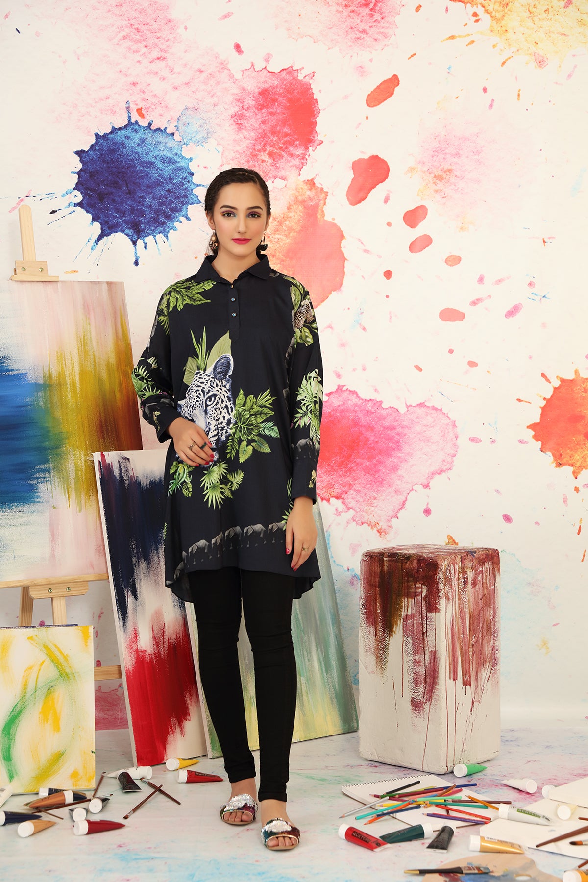 FS21-57-Printed Micro-Modal Tunic