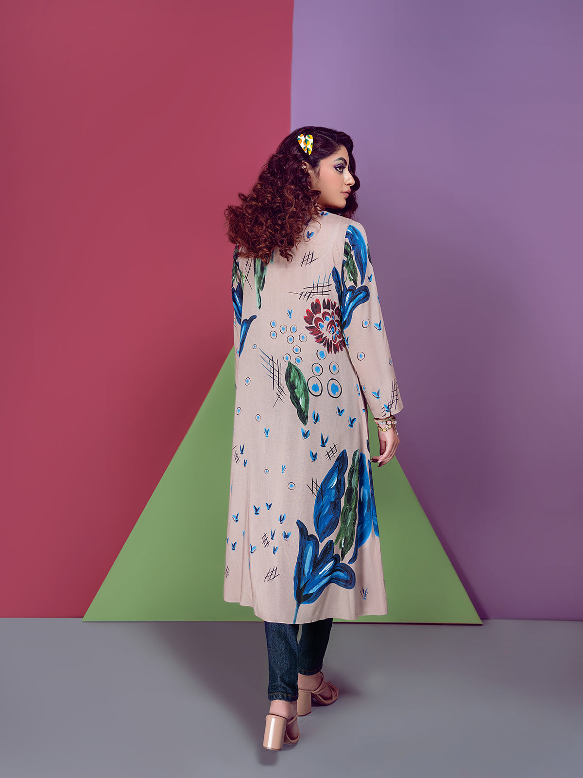 FS21-69 Printed Micro Modal Long Dress