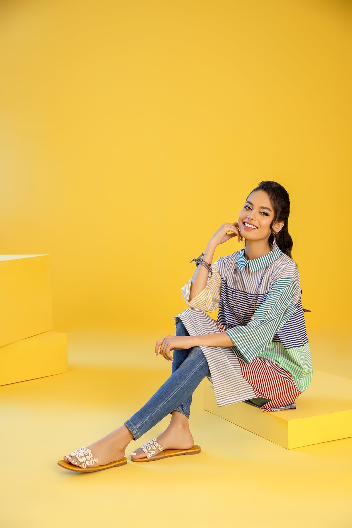 FS22-69-Collar Neck Printed Shirt