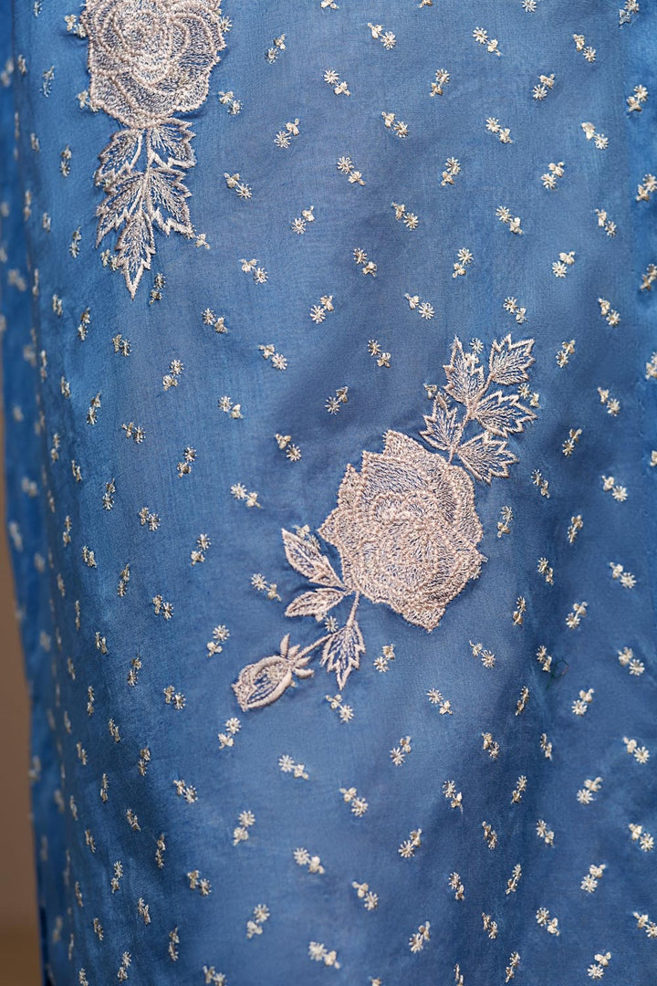 KF20-04 Printed Embroidered Stitched Formal Voil Shirt & Dupatta - 2PC - Nishat Linen UAE