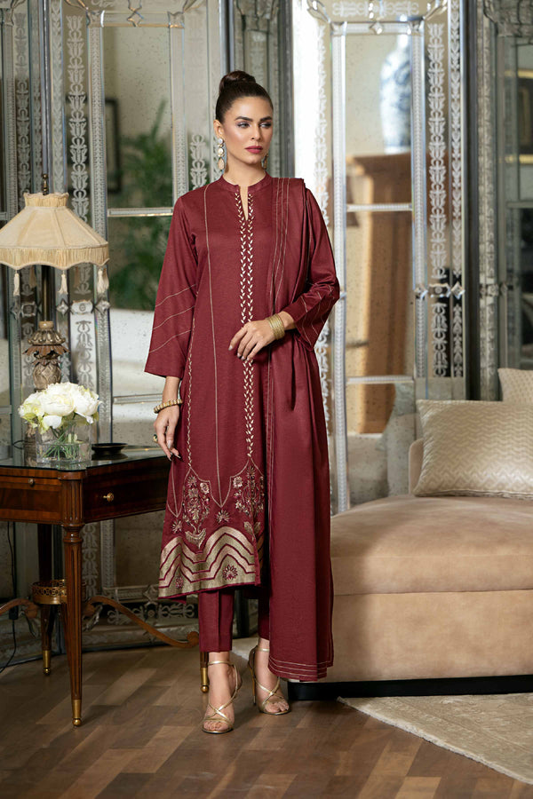 3 Piece - Embroidered Suit - KFW23-31