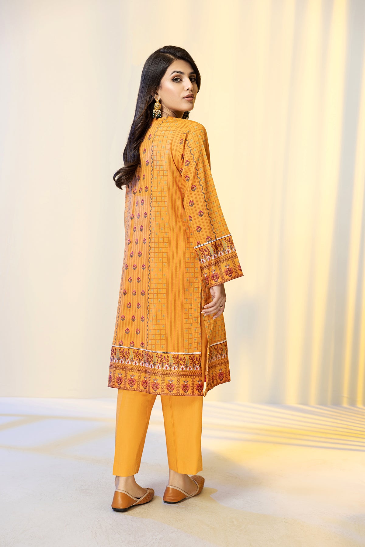 PDE22-38-Printed Shirt with Trousers 2PC