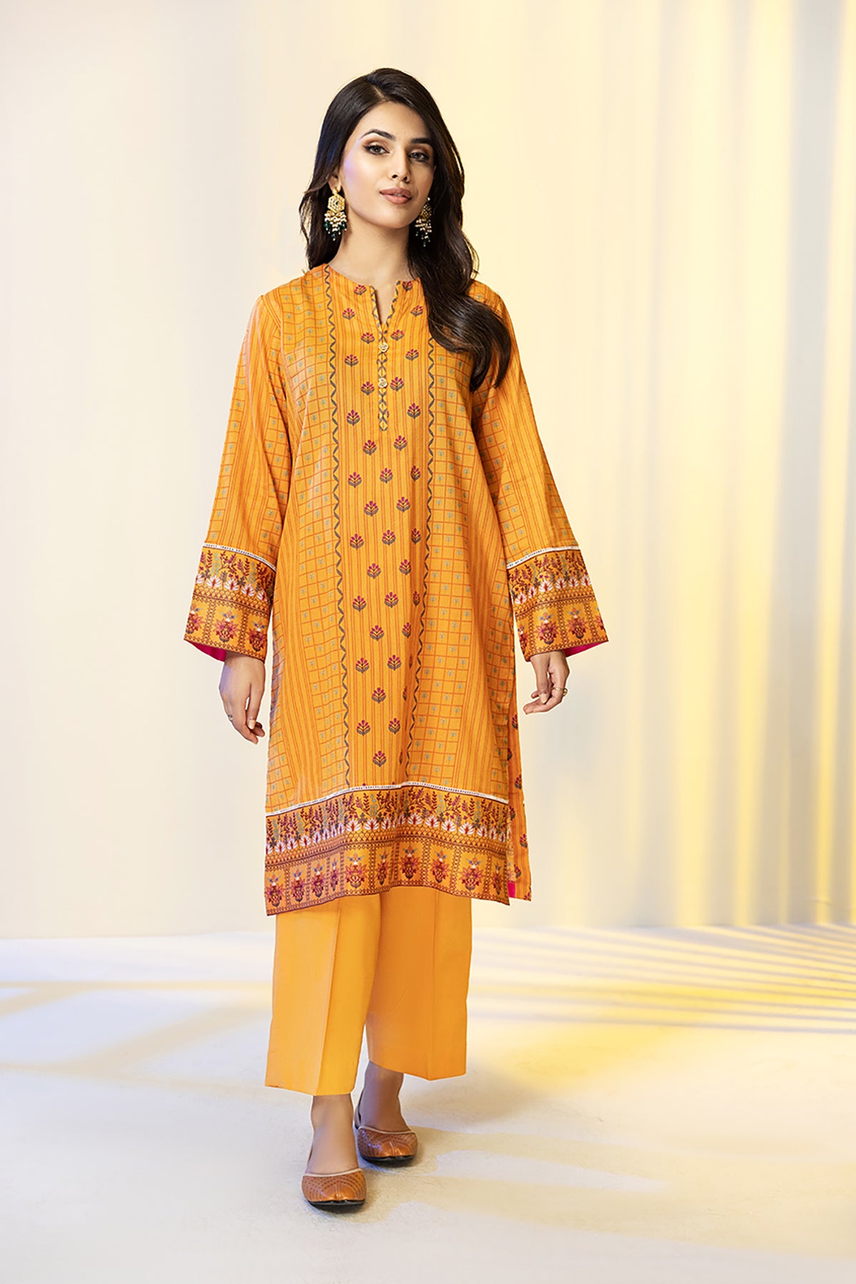 PDE22-38-Printed Shirt with Trousers 2PC
