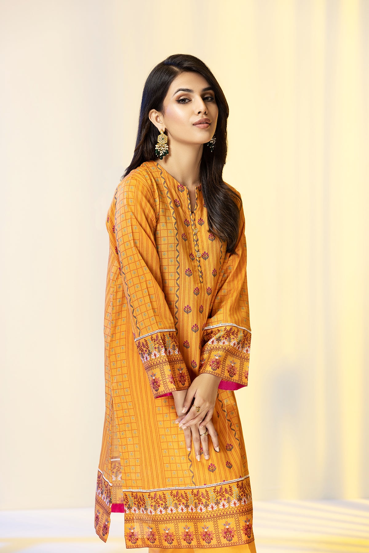 PDE22-38-Printed Shirt with Trousers 2PC