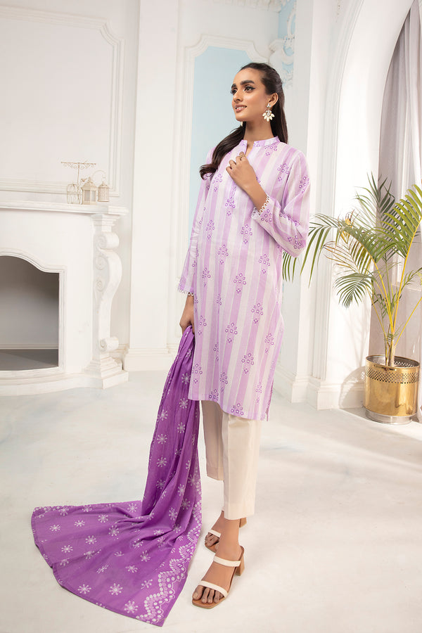 PDS22-19-Printed Straight Shirt With Dupatta 2PC