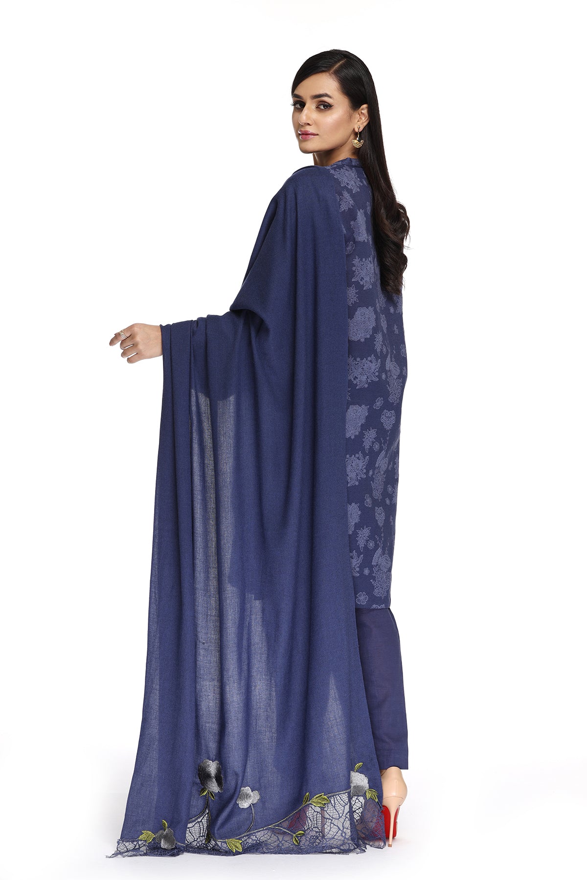 PDW21-45-Printed Embroidered 3PC