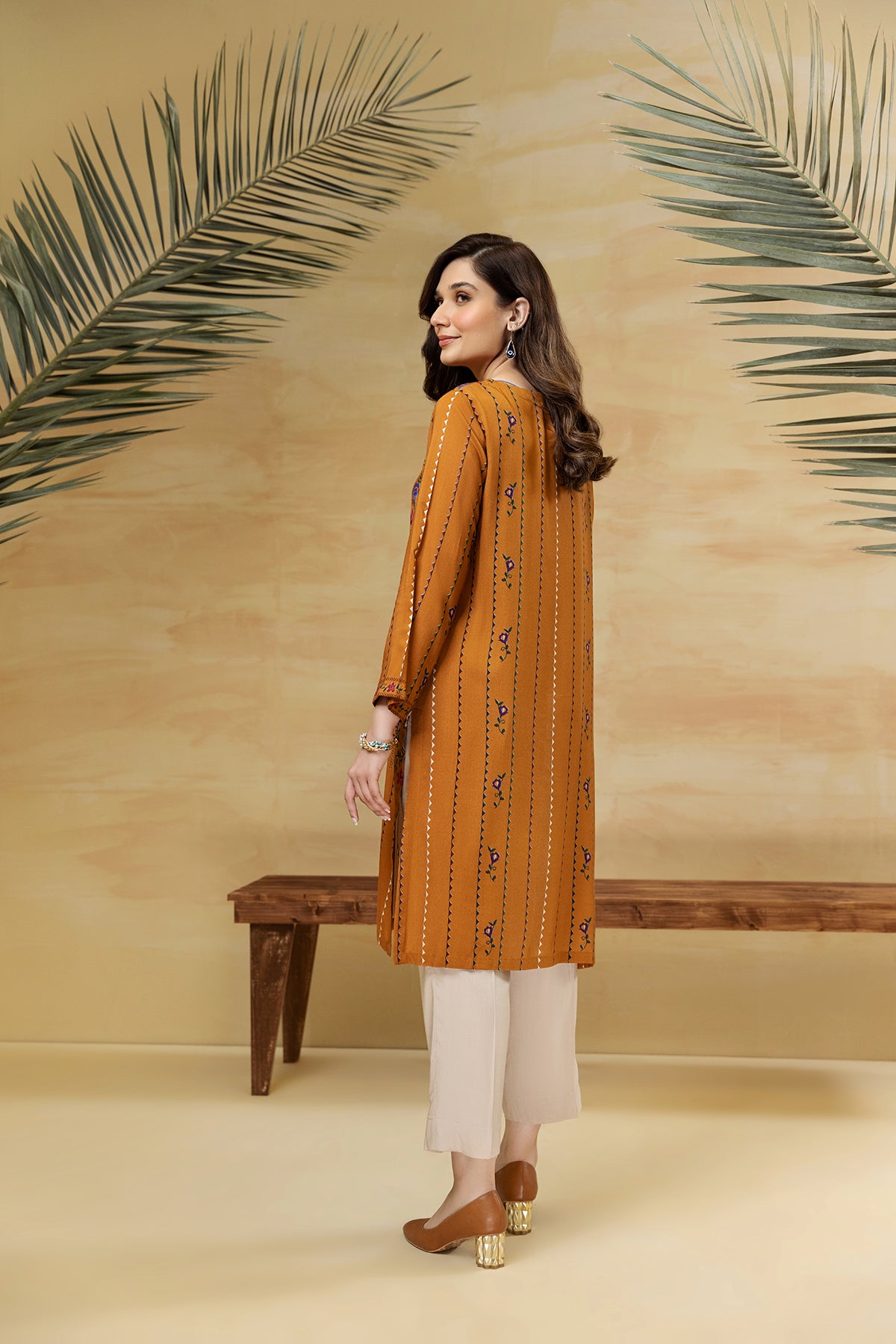 PDW22-15-Printed Straight Shirt 1PC