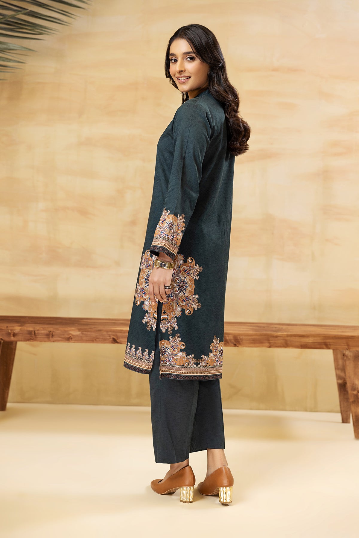 PDW22-23-Printed Straight Shirt & Trousers 2PC