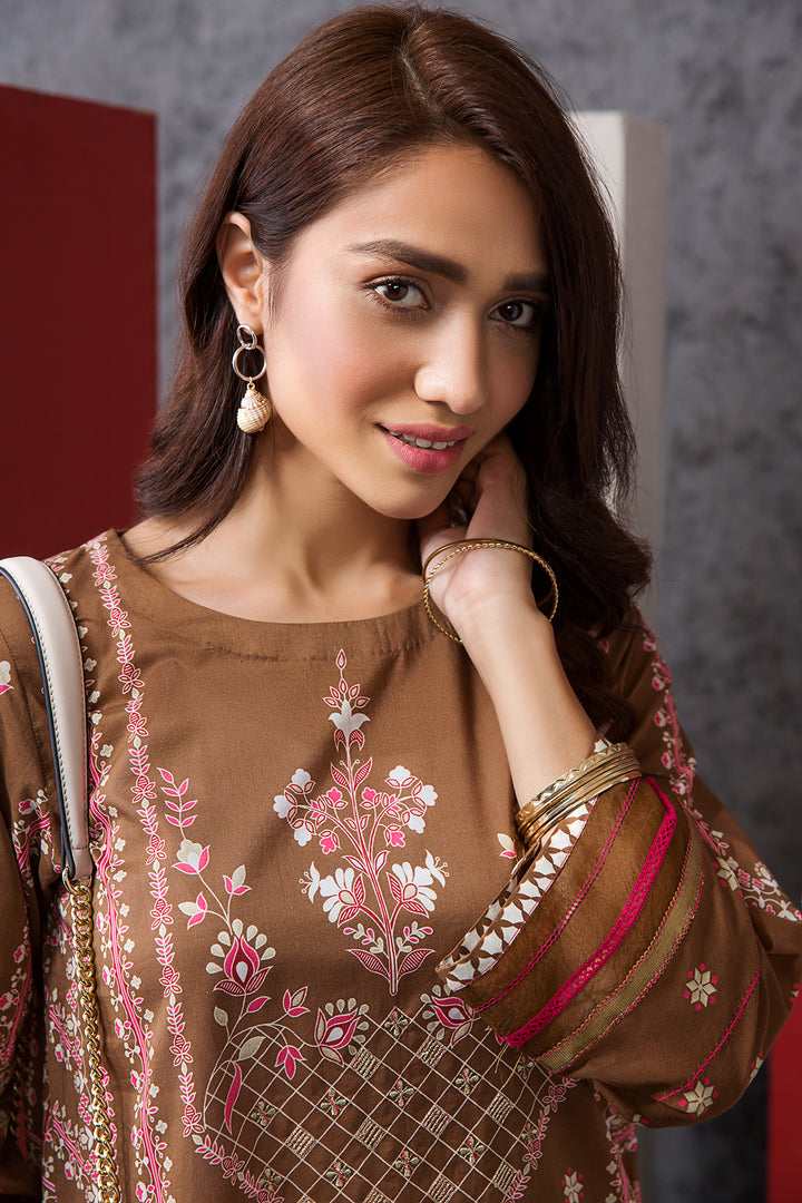 PE20-04 Dyed Embroidered Stitched Shirt - 1PC - Nishat Linen UAE