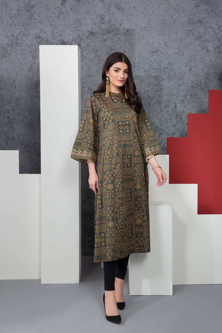 PE20-12 Printed Embroidered Stitched Shirt - 1PC - Nishat Linen UAE