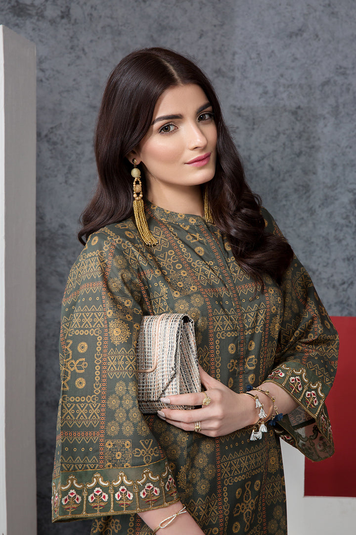 PE20-12 Printed Embroidered Stitched Shirt - 1PC - Nishat Linen UAE