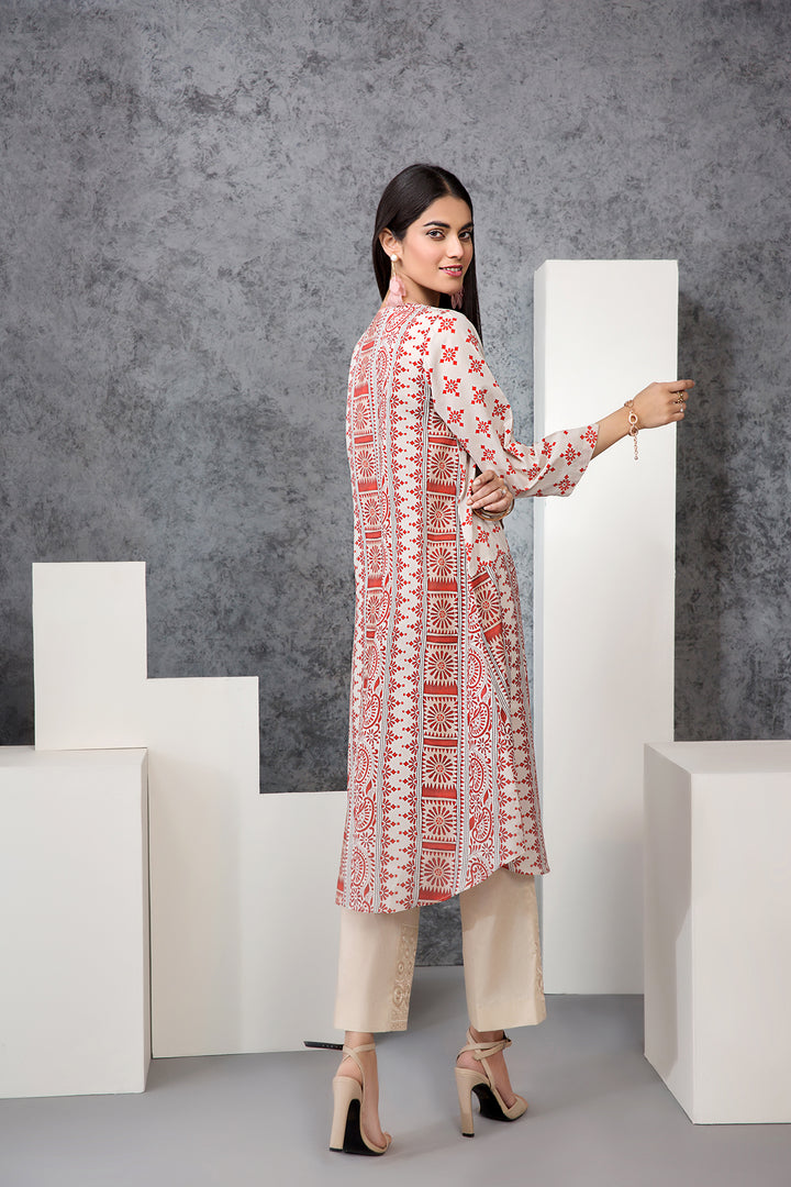 PE20-14 Printed Embroidered Stitched Shirt - 1PC - Nishat Linen UAE