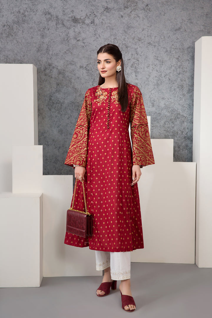 PE20-27 Printed Embroidered Stitched Shirt - 1PC - Nishat Linen UAE