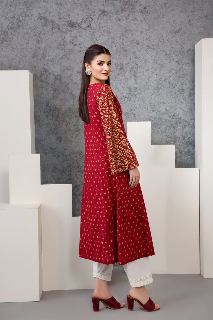 PE20-27 Printed Embroidered Stitched Shirt - 1PC - Nishat Linen UAE