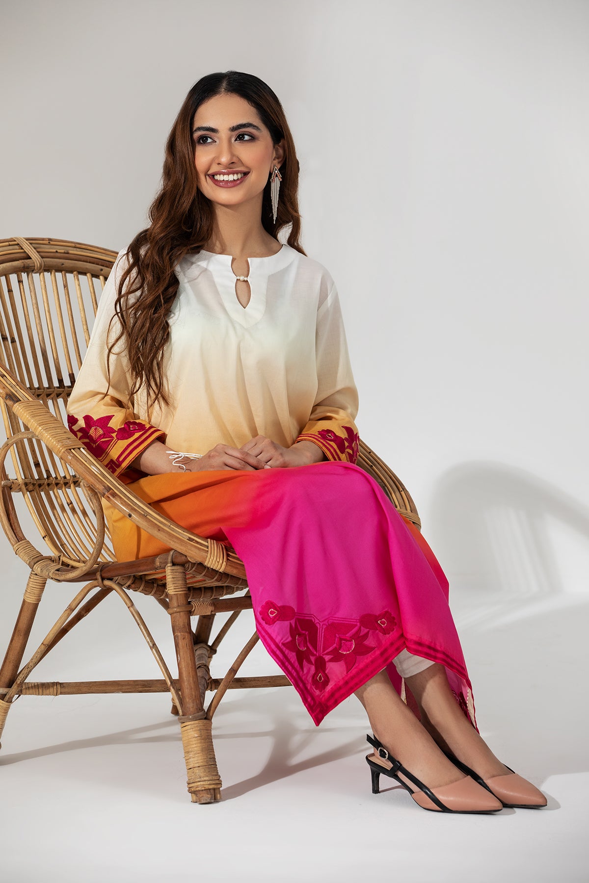 PE21-02-Embroidered Modern Silhouette Shirt-1PC
