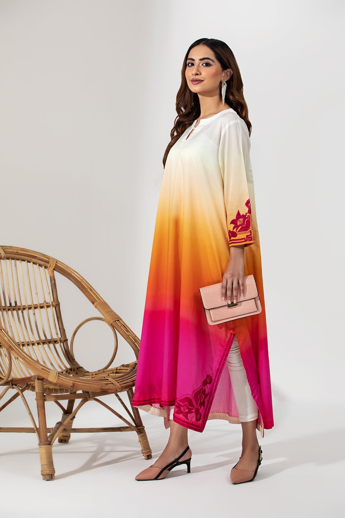 PE21-02-Embroidered Modern Silhouette Shirt-1PC