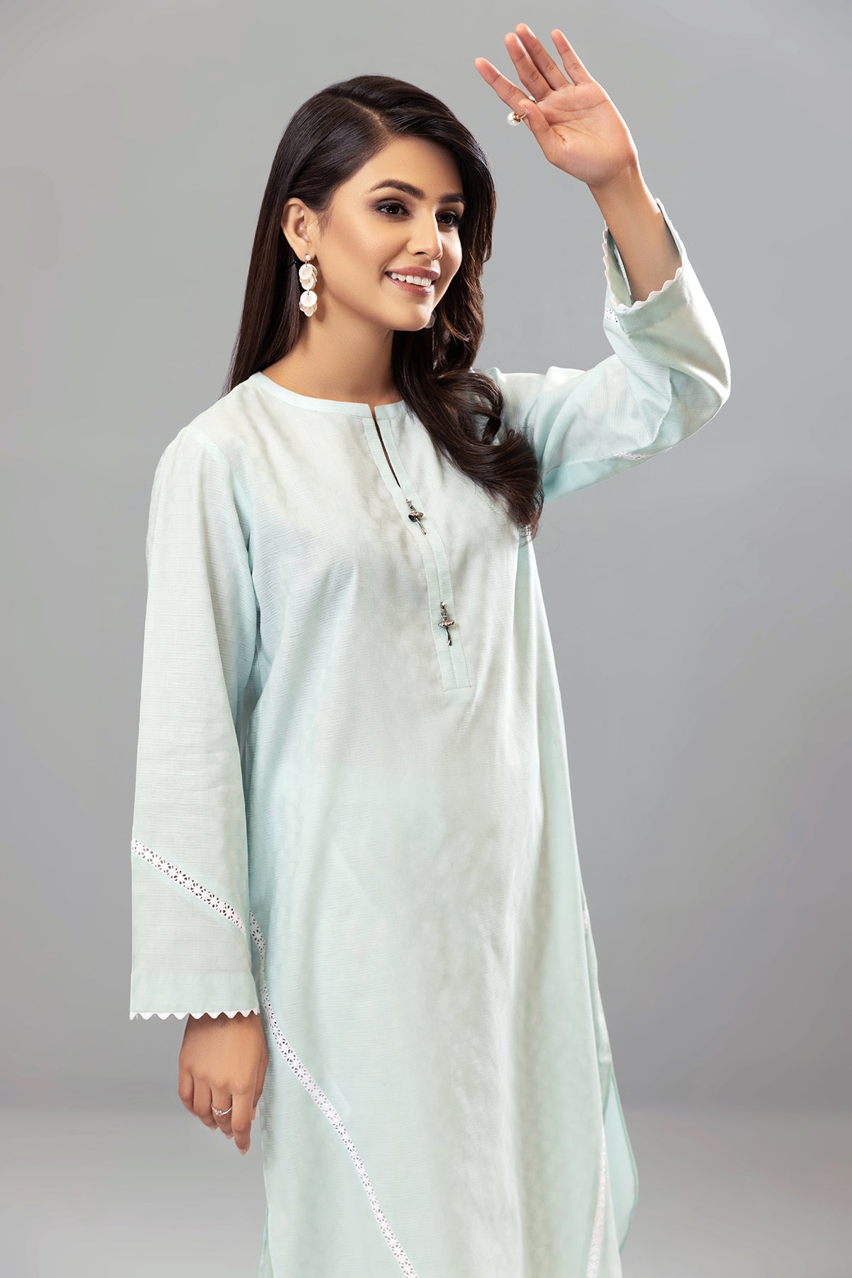PE21-120-Printed Round Neckline Shirt 1PC