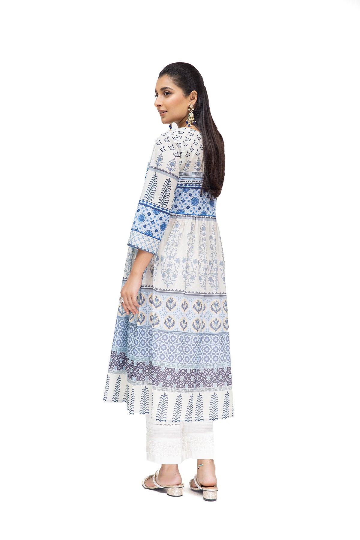 PE22-101-Printed Long Dress 1PC