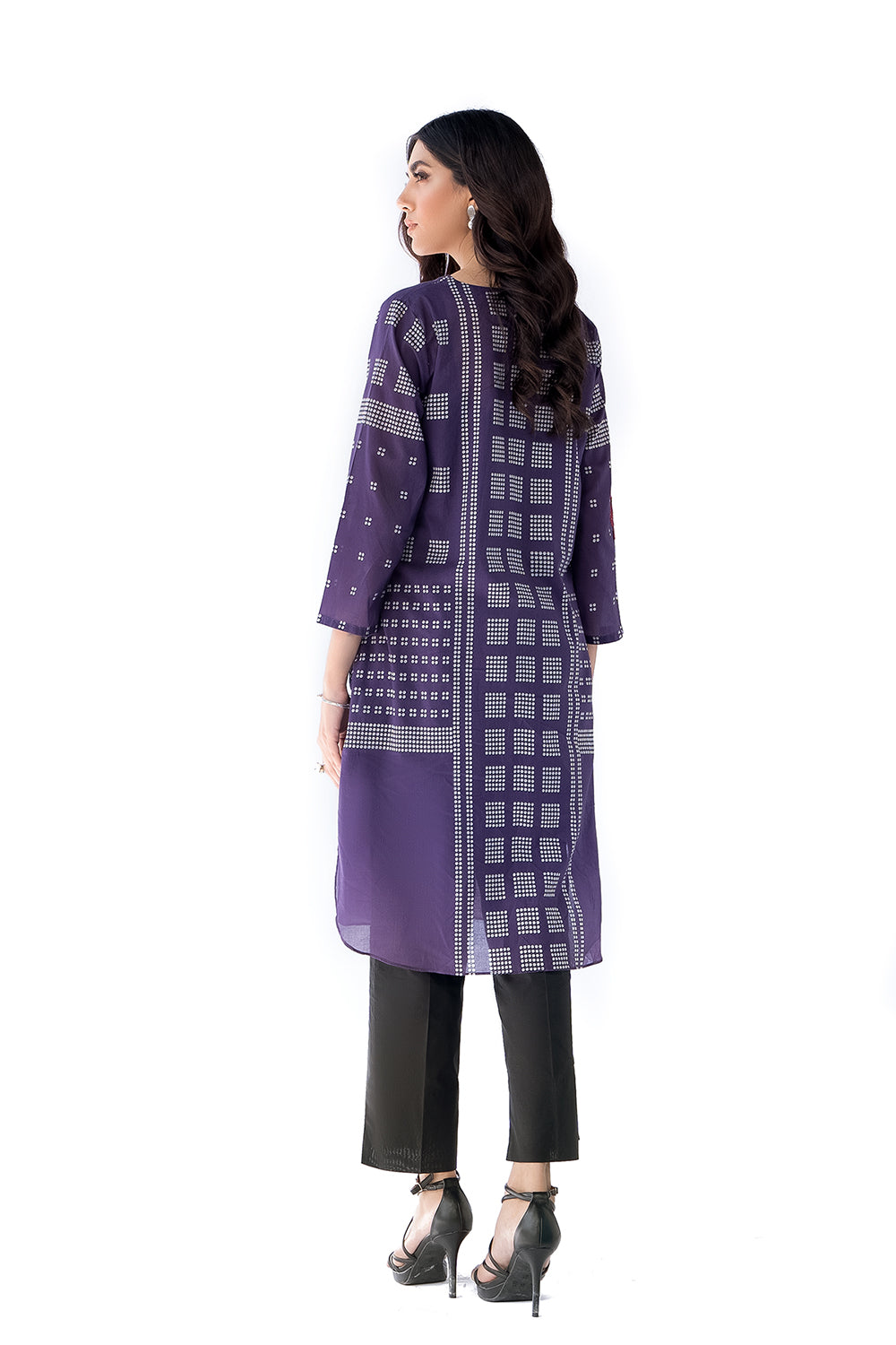 PE22-28-Printed Embroidered Shirt 1PC