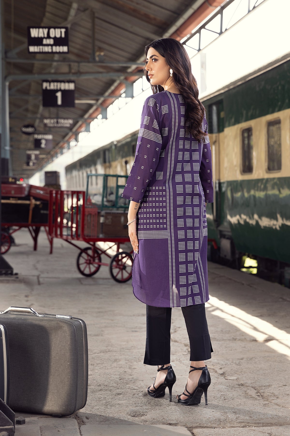 PE22-28-Printed Embroidered Shirt 1PC